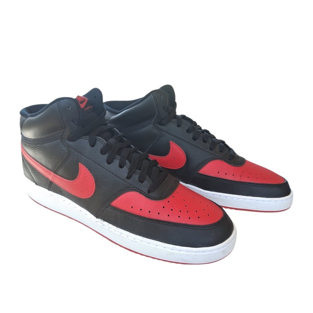 Nike Court Vision Retro Mid 'Bred' Men Size 12 Sporty Active Basketball Sneakers